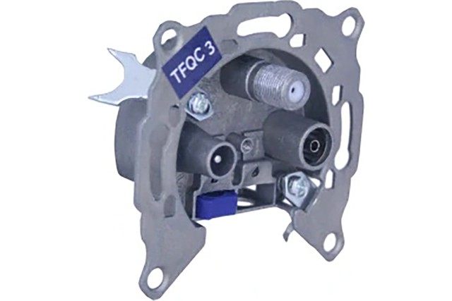 ITS TFQC 3 - koncová účastnická zásuvka QuiCoax TV/R/SAT 1,0 dB