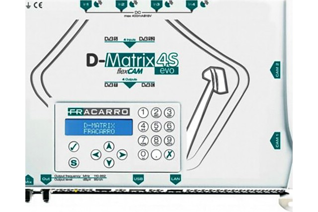 FRACARRO transmodulátor QUATTRO, D-MATRIX 4S EVO, DVB-S/S2 do DVB-T/C, 2xCI, USB