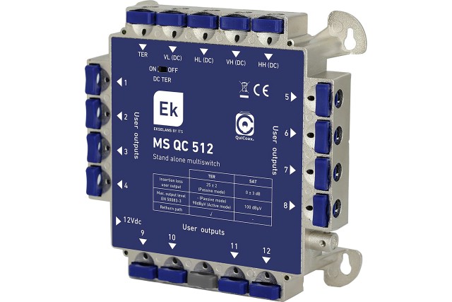 ITS MS QC 512 - multipřepínač 5/12 QuiCoax