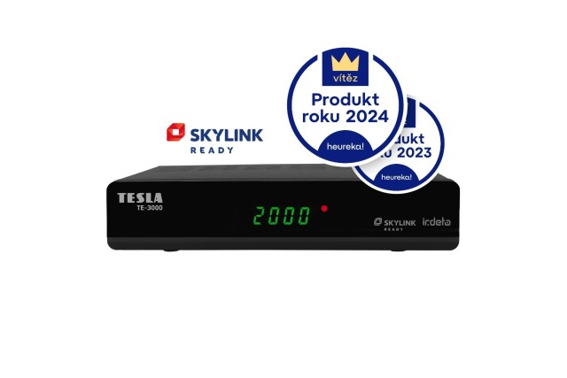 TESLA TE-3000 - satelitní přijímač, Irdeto, Skylink READY